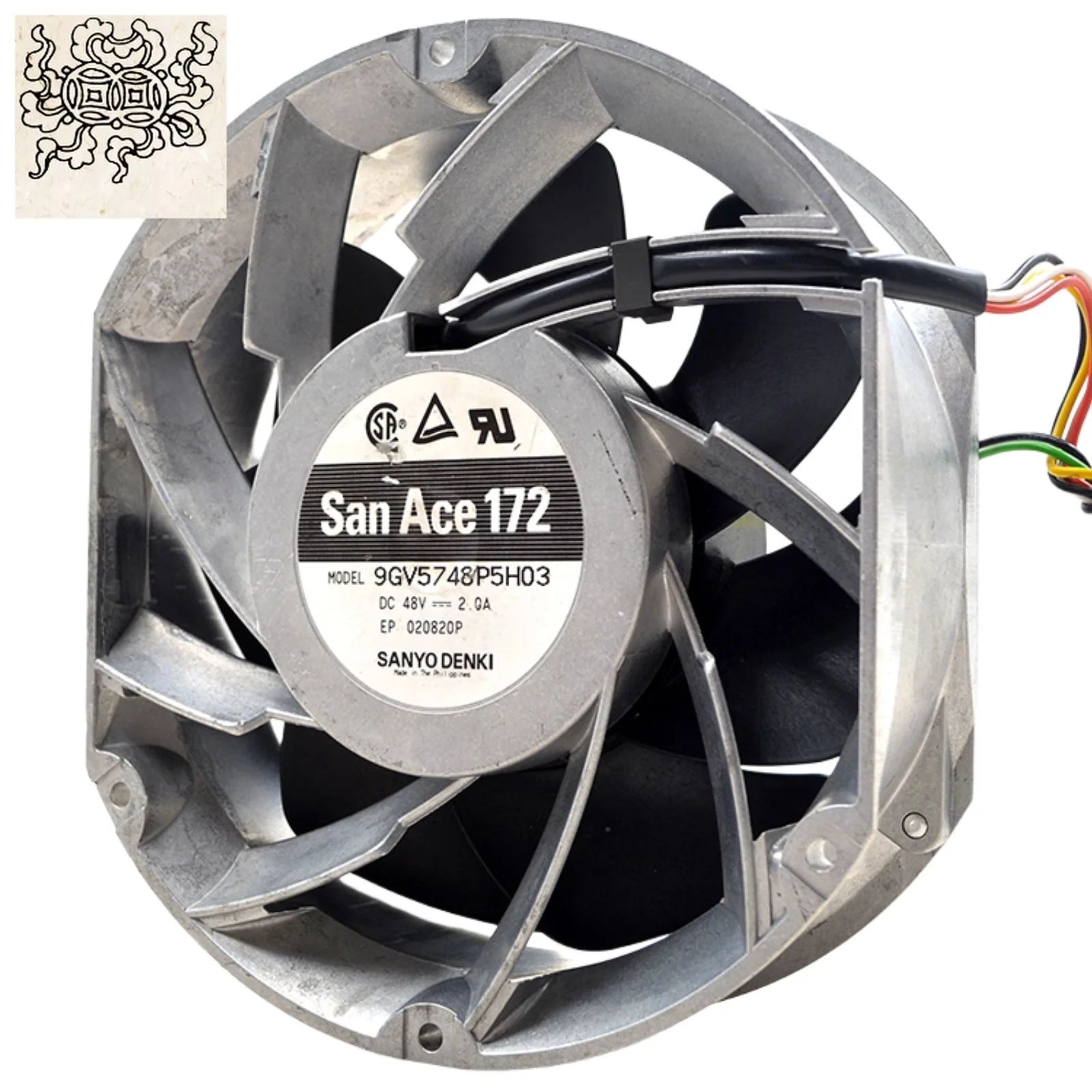 

Jinlingge for SANYO DENKI 9GV5748P5H03 172x150x51mm Oval 48VDC 96W 400CFM High Torque Industrial Fan 6300RPM