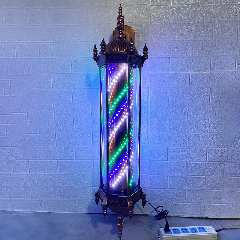 

Hair turn light Barber shop turn light Outdoor wall colorful