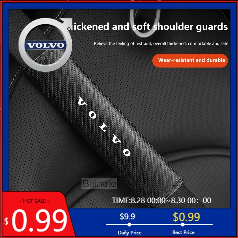 

Держатели для стаканов 2026: Горячая новинка! 2 шт. накладок из карбонового волокна для защиты плечевых ремней безопасности автомобиля для Volvo V60, V40, XC90, S60, XC60, V50, V70, S90