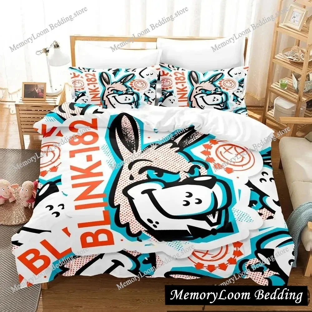 

3D Print Blink-182 Bedding Set Double Twin King Duvet Cover Comforter Pillowcase Boys Girls Adults Bedroom Adult Bedding