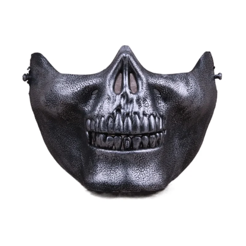 Halloween Supplies Ghost Face Mask Army Tactical Horror Masks Field Equipment Cosplay Skeleton Dress Up Half Face Tactical Masks