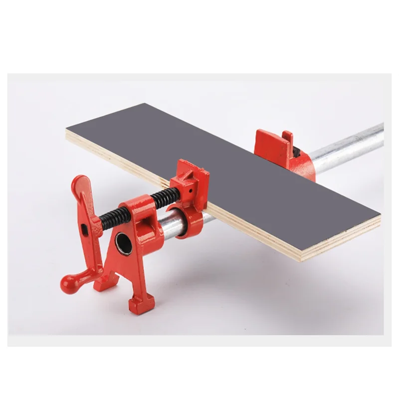 

A88E-3/4 '' Pipe Screw Clamps Pipe Screw Clamps Wooden Clamp Set Quick Release Pipe Clamps Metal Clamps Pipe Red