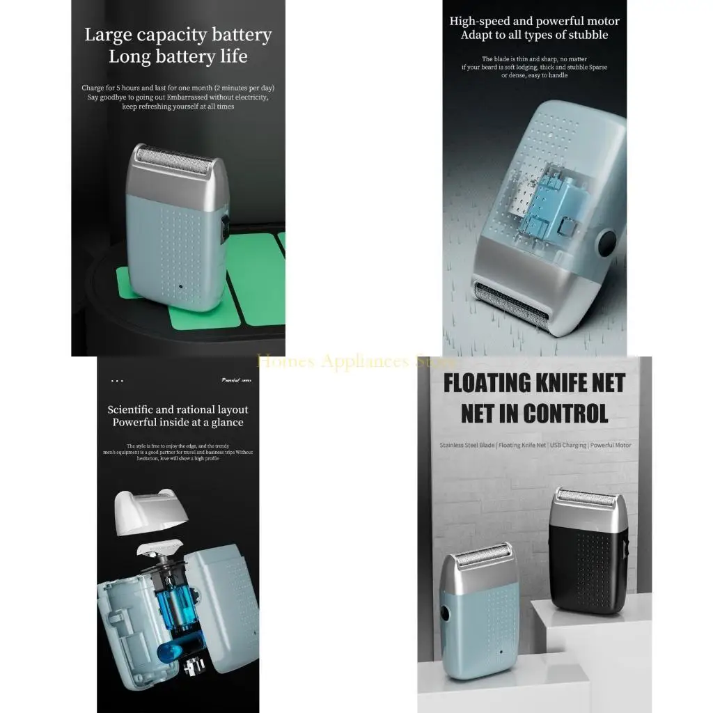 

D0AB Мощная перезаряжаемая бритва для мужчин парикмахерская фольга Электрическая бритва для волос бритье для волос лысые для с