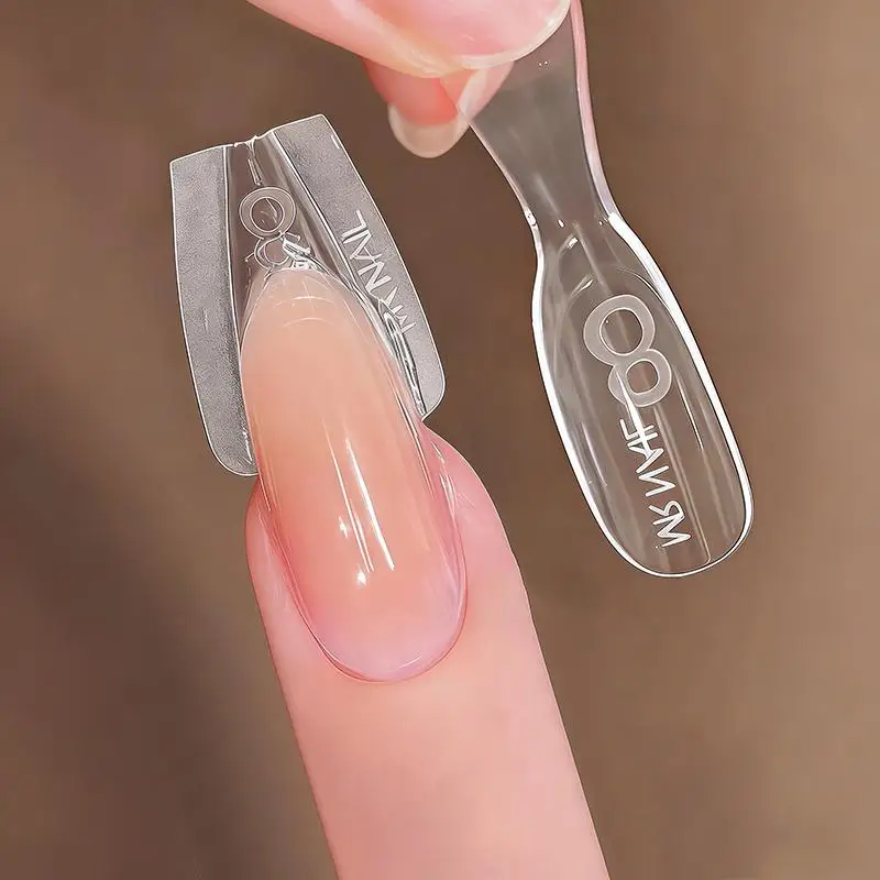 Hot 60Pcs/Box Sandwich Nail Forms Oval Extension Dual Form no Paper Forms Needed for Easy Nail Extensions Top Mold Bottom Mold