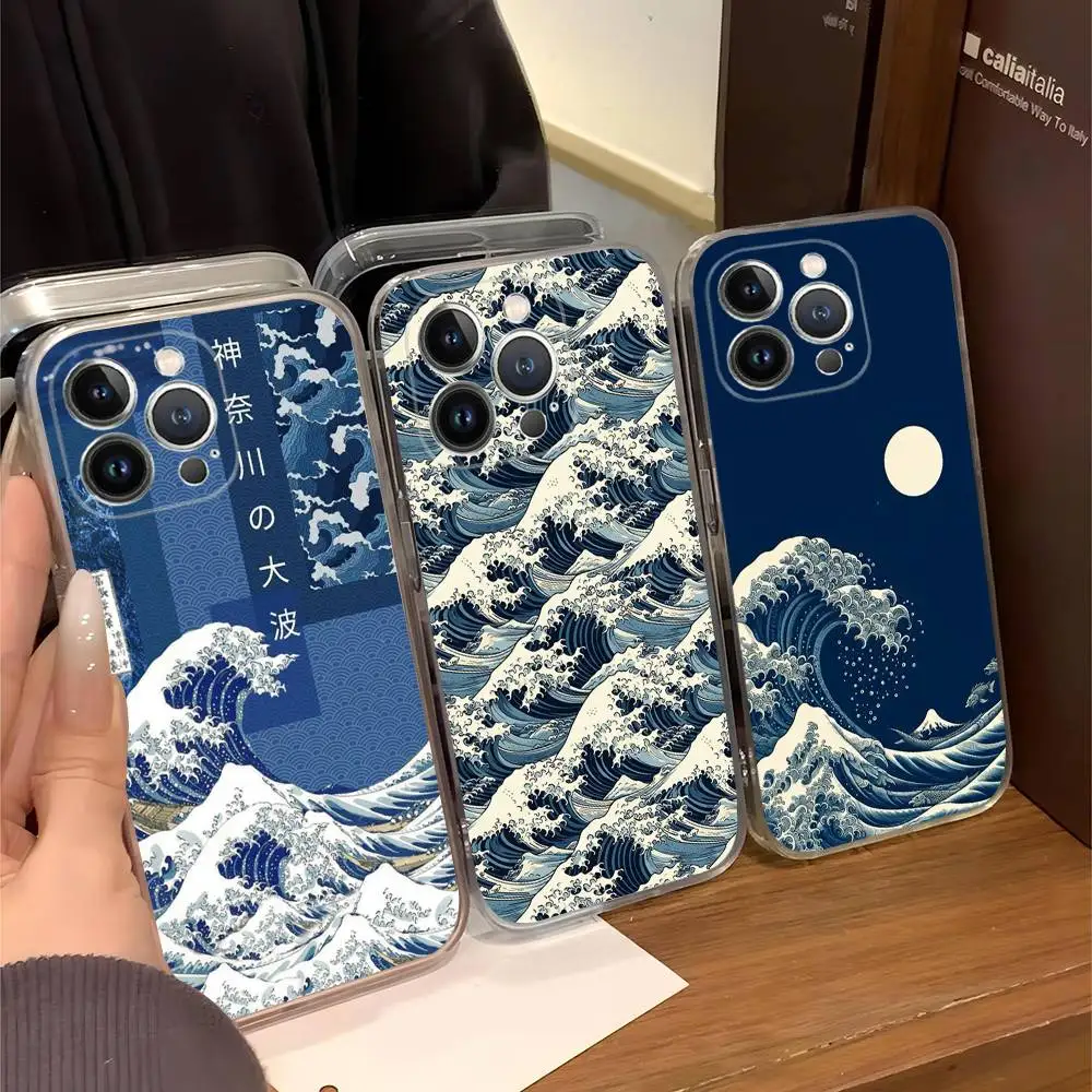 

Japanese Waves For IPhone 17 Air 16 Pro Max 15 14 13 12 11 Plus Phone Case