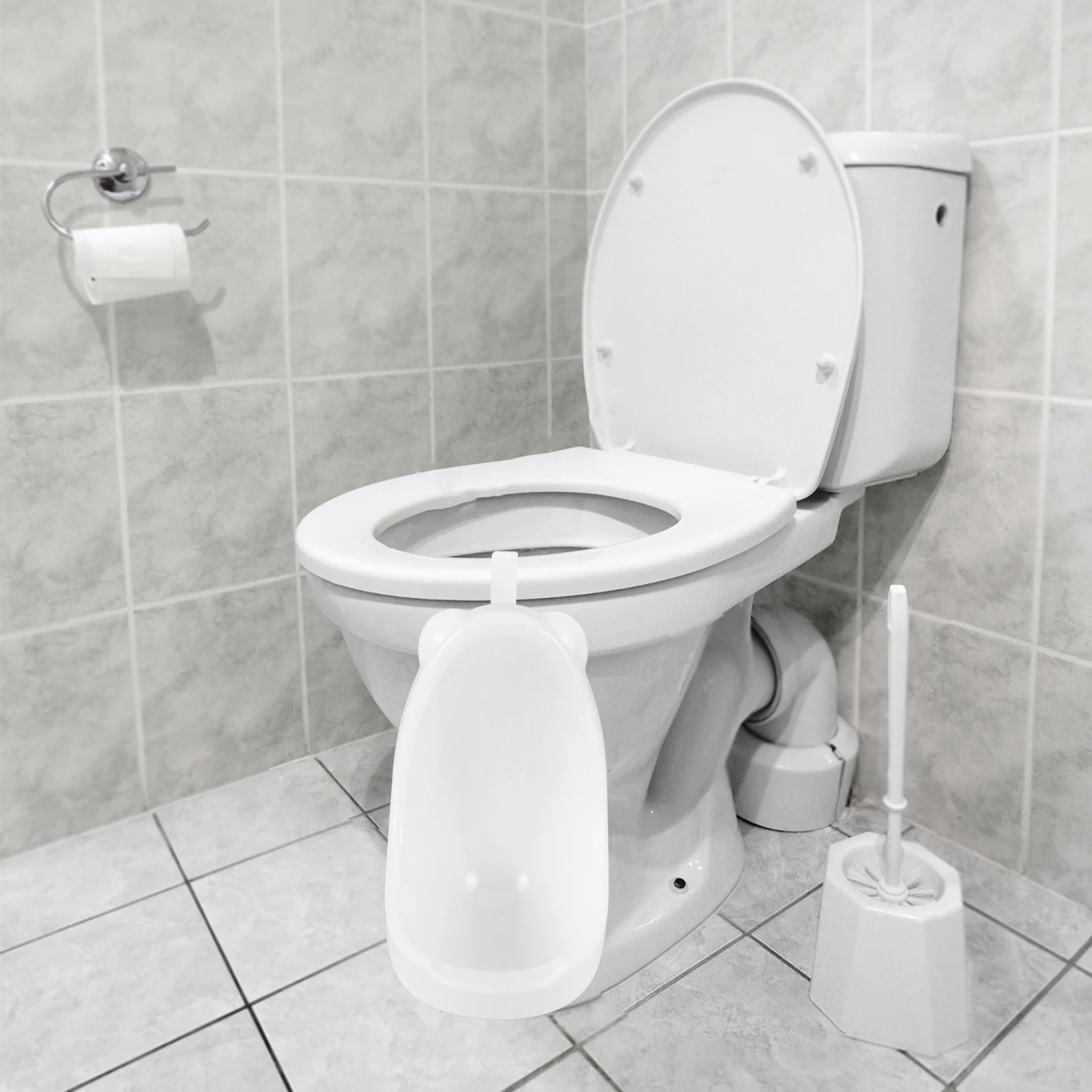 

St for Boys Toddler Training Potty White PP Cartoon Design Split Toddler Urinal Function Anti Splash Kids Toilet