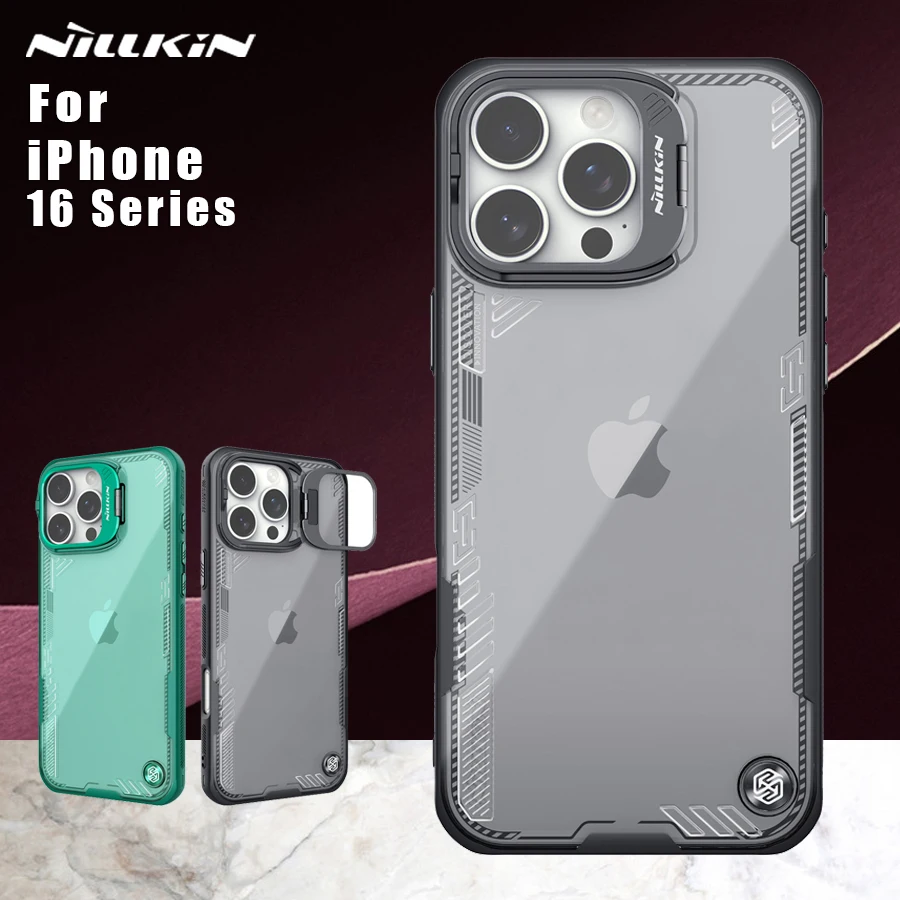 For iPhone 16 Pro Max / 16 Pro case Nillkin iceblade Prop clear tranparent Lens 360 full Camera visible Protection Back cover