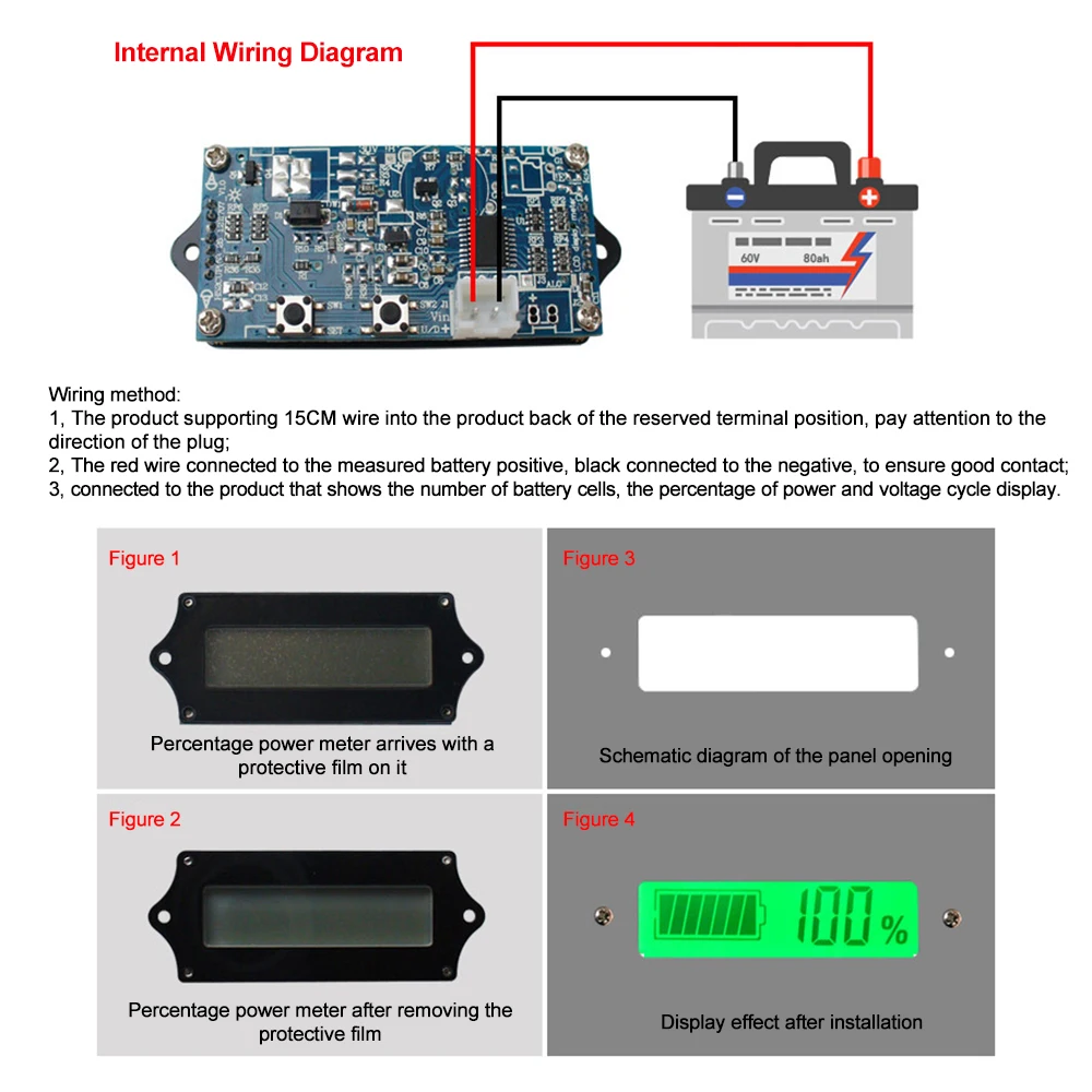 New Battery Indicator 12V 24V 36V 48V 60V 72V Acid Battery Capacity Voltage Monitor 3S 7S 10S 13S 17S 20S Lithium Battery Tester