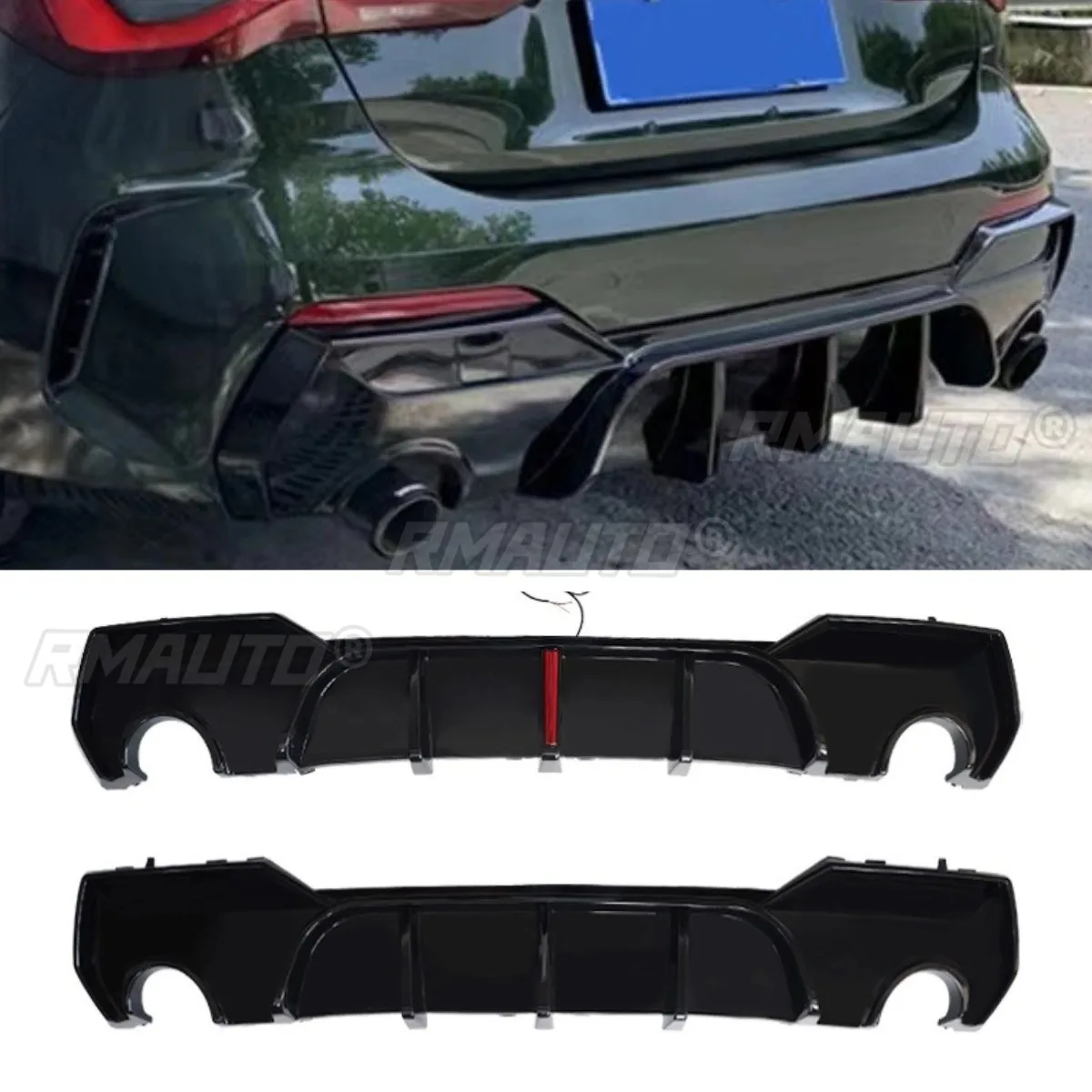 

For BMW 4 Series 2-Door G22 2020-2025 Car Rear Bumper Spoiler Lip Diffuser Modification Part Bumper Guard Cover Car Accessories