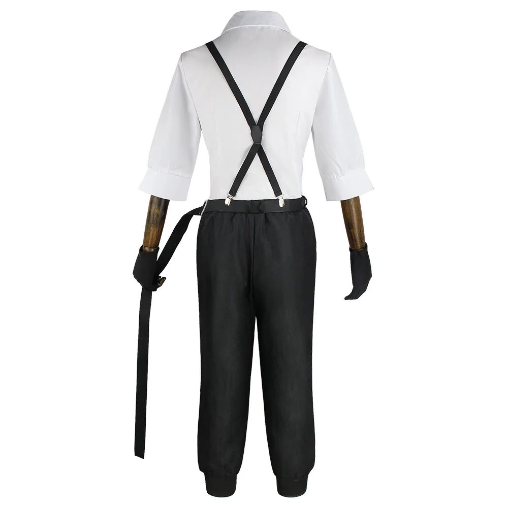 Nakajima Atsushi Cosplay Traje para homens, Peruca marrom, Conjunto completo, Anime Bungo, Cães vadios, Uniforme adulto, Roupas de RPG de Halloween