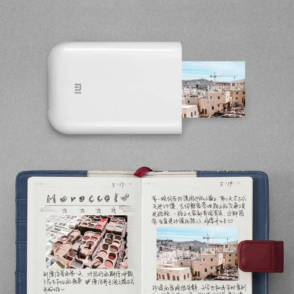 Xiaomi Mijia-ポケットスプリンター,ミニポータブルプリンター,紙のセット,共有された印刷,Bluetooth 5.0,旅行