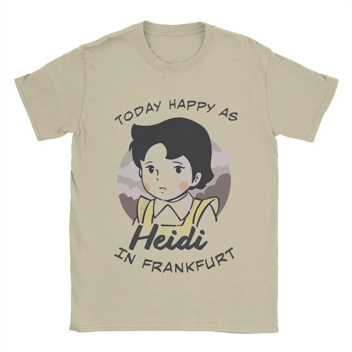 Camiseta de ocio Heidi In Frankfurt para hombre, Camiseta de algodón 100% con cuello redondo, camisetas de manga corta, ropa estampada