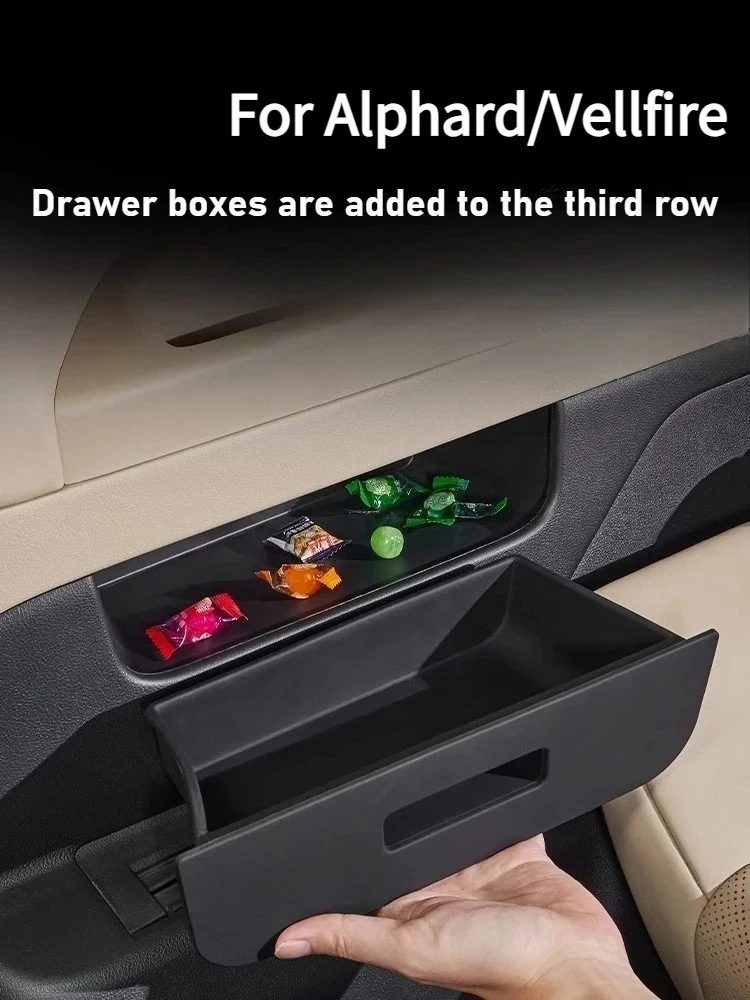 For 40 Series Alphard/Vellfire 3-row additional storage drawer box storage slot interior modification accessories