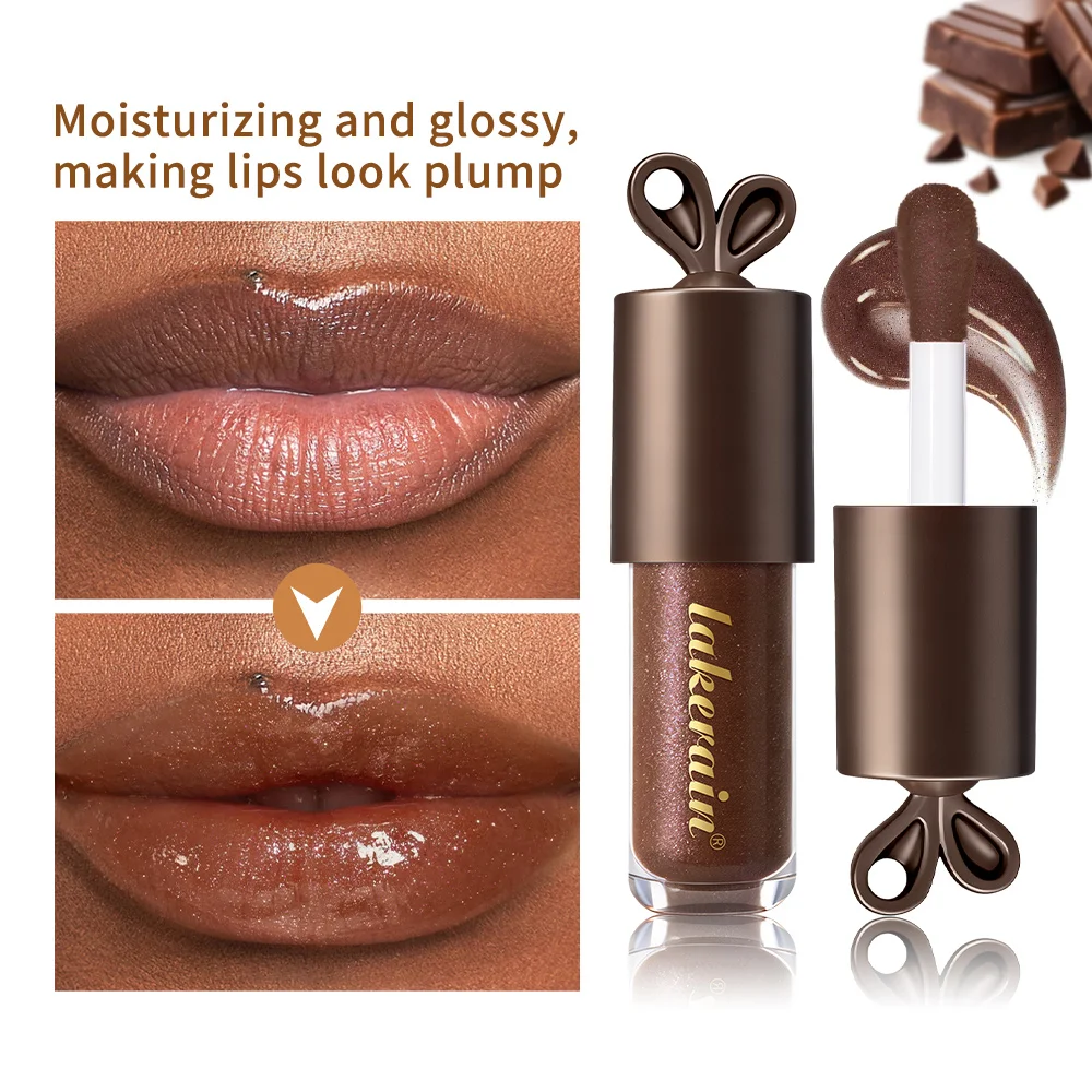 Lip Gloss Long lasting Moisturizing with Bunny Keychain Lip Stain LIPPY BUNNY Plump Lips Chocolate Glow Cosmetics Makeup