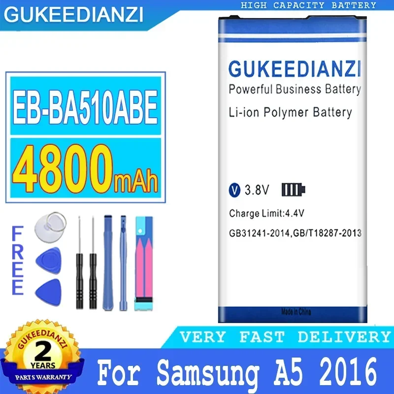 

Мобильный телефон батареи 4800mAh для Samsung GALAXY A5 2016 Edition A510 SM A510F A5100 EB BA510ABE Smartphone портативный аккумулятор