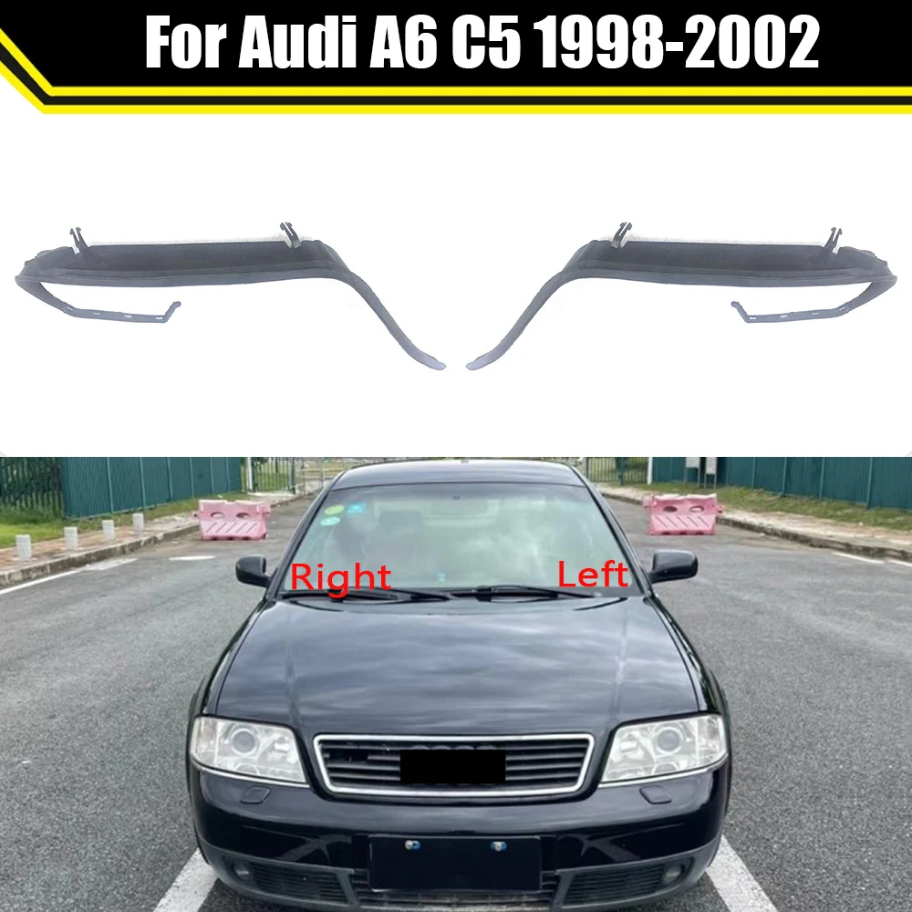 

Car Headlight Seal Rubber Strip Waterproof Under Headlights Plastic Black Trim Soft Leather Strip For Audi A6 C5 1998-2002