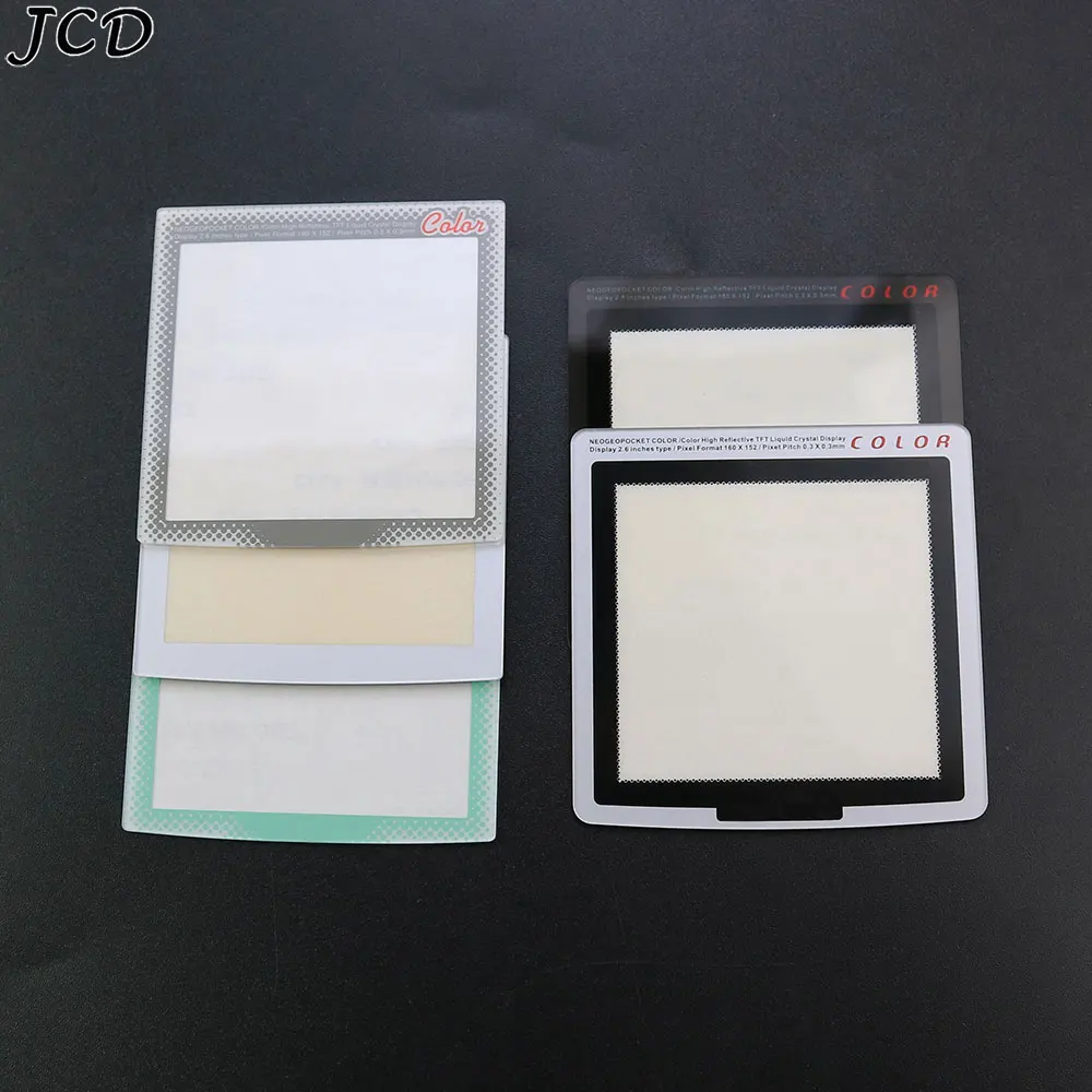 JCD Plastic & Glass Screen Lens Faceplate For Neo Geo Pocket NGP Color Replacement Black Silver Pretector Cover For NGPC