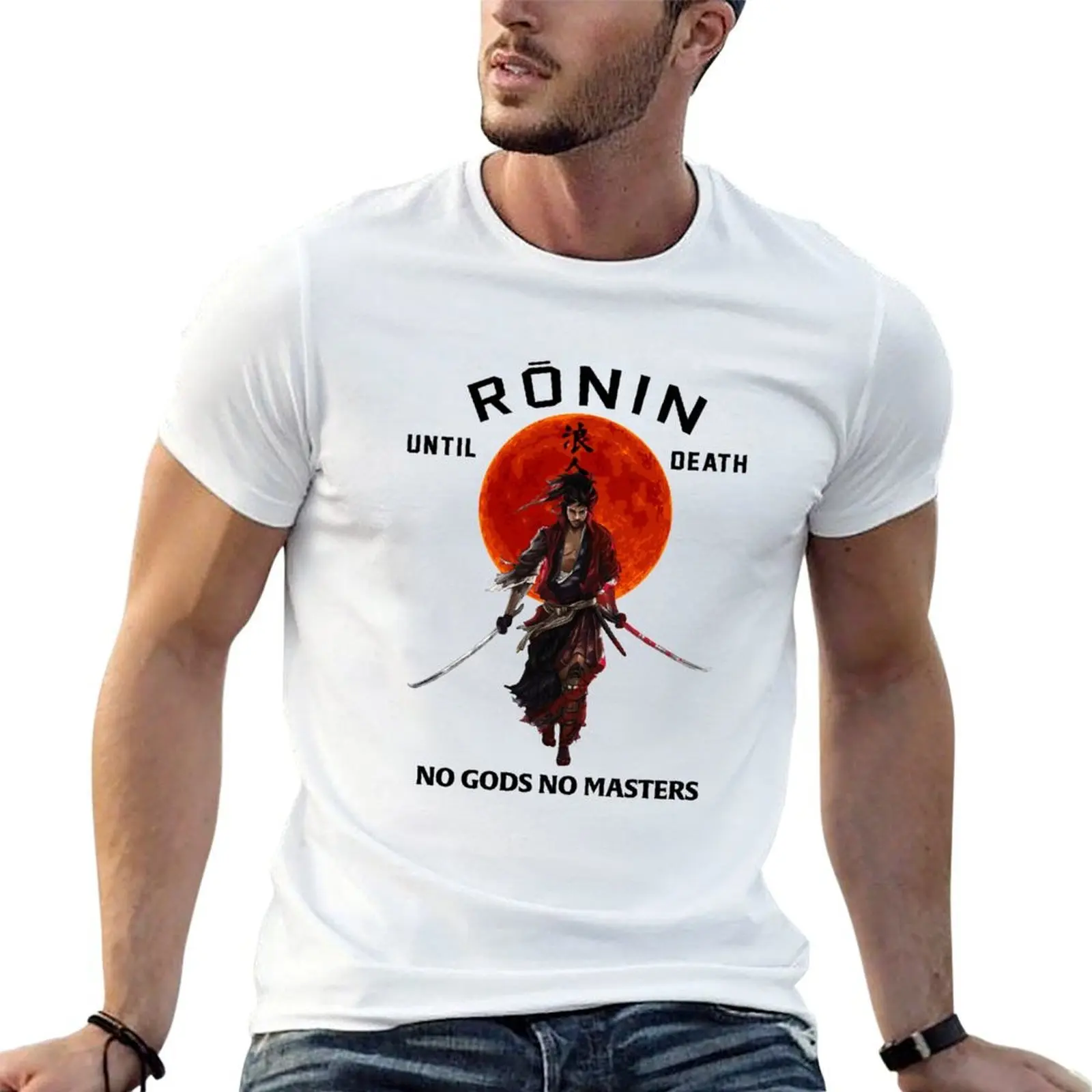 

До Ронин аниме Masters t anime No Gods custom t No T-Shirt футболка больших размеров рубашка с принтом Death