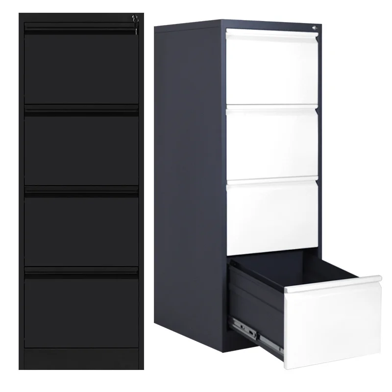 4 Drawer Document Steel Cabinet Vertical File Cabinet Office Drawer Folder Metal Cabinet Storage For A4 F4 File Storage