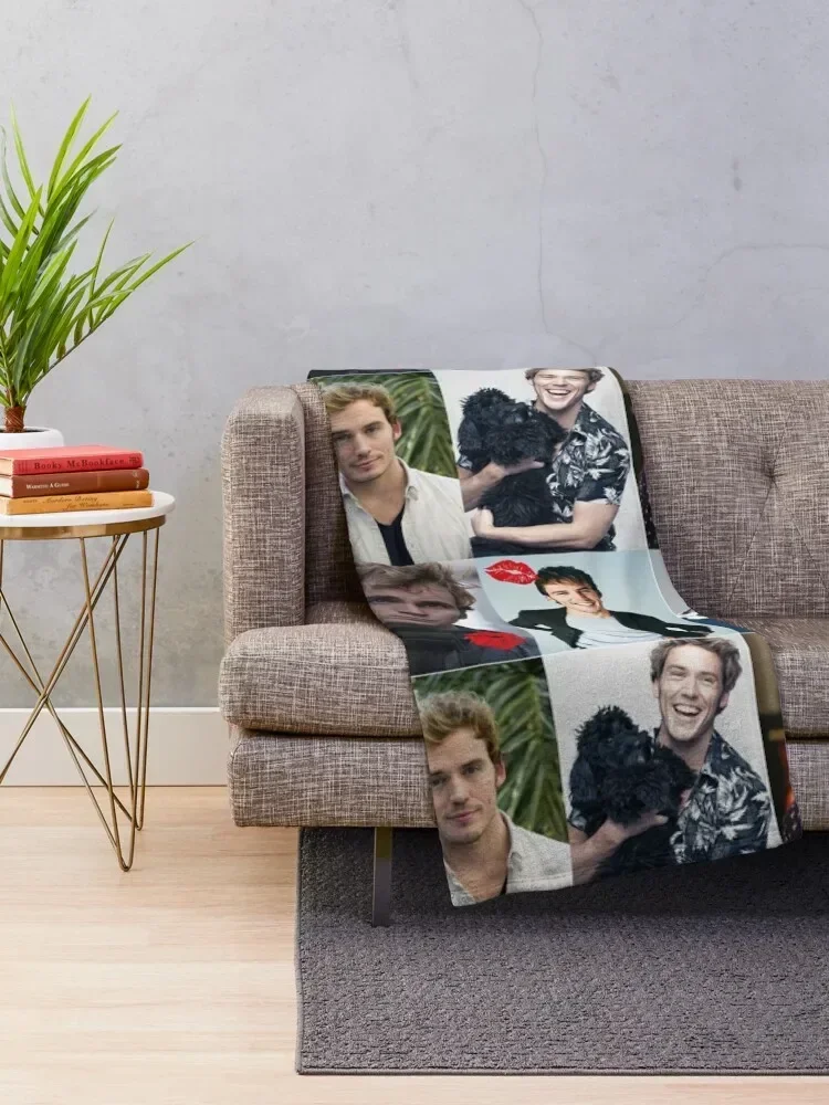 Sam Claflin Throw Blanket Decorative Sofas blankets ands Blankets