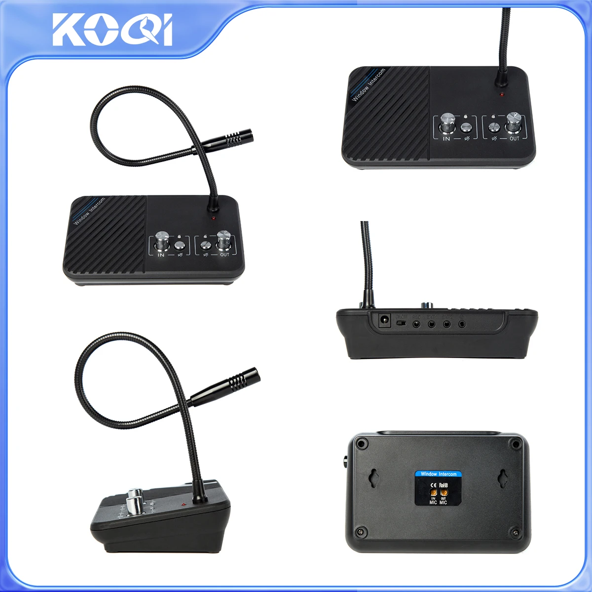 Janela Intercom Sistema com Função Mudo, Anti-Interferência, Dual Way, Intercomunicação Microfone e Alto-falante, Interfone