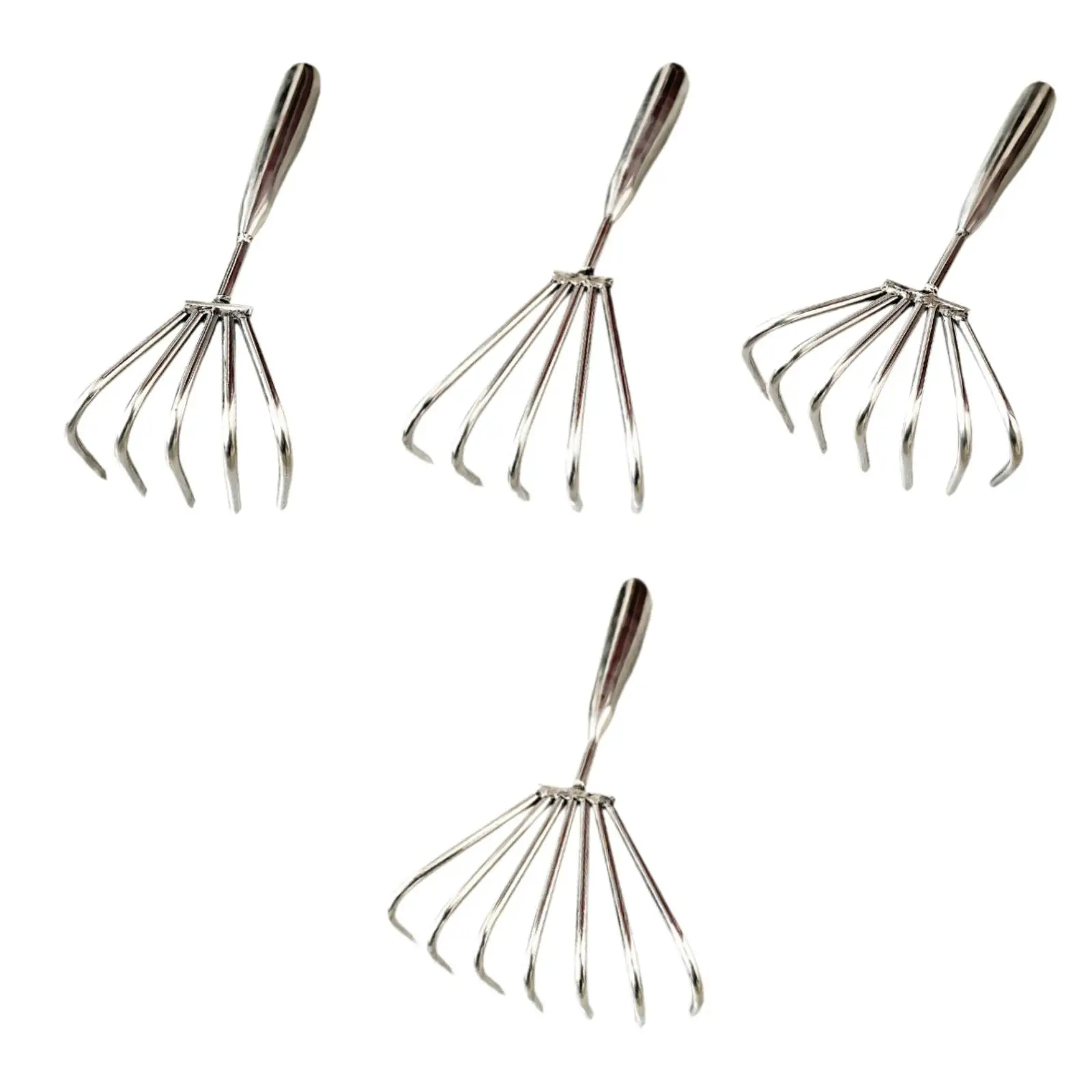 

Stainless Steel Claw Rake Practical Easy to Use Lightweight Seafood Shell Digger Tool Hand Rake for Loosening Leaves Accessories