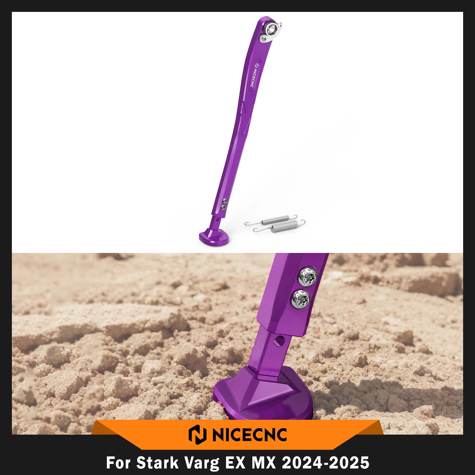 

NICECNC 2024-2025 For Stark Varg EX For Stark Varg MX Motocross Aluminum Adjustable Kickstand Side Stand Electric Dirt Bike