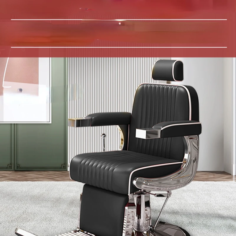 Custom-made barber shop chair hair salon can be put down retro men's shaving oil head dyeing and cutting chair.