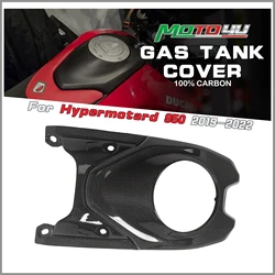 MOTO4U For Ducati Hypermotard 950 2019 2020 2021 2022 Real Carbon Fiber Gas Tank Cover Fuel Protection Cap Fairing Guard Panel