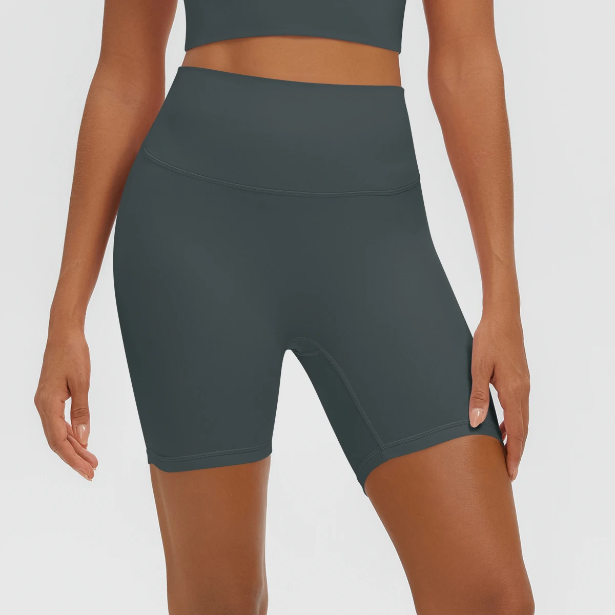 Damen Fitness Yoga Shorts Atmungsaktive Hüftformende Schnelltrocknende Sportshorts Sommer Gym Laufshorts mit Push-Up-Effekt für Frauen – Detail 33