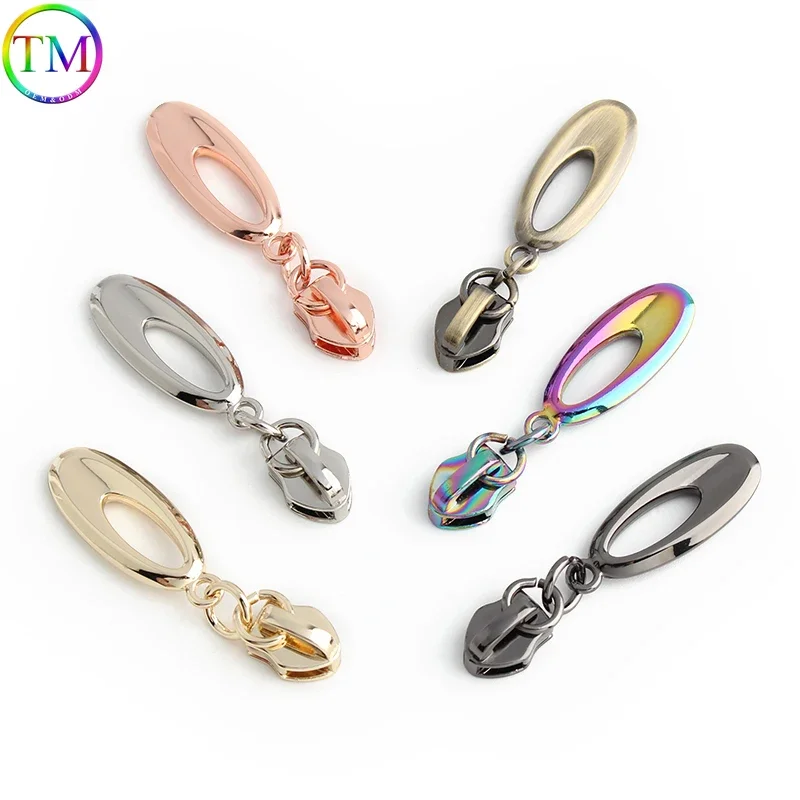 Water Droplet Shape 5# Nylon Metal Zipper Slider High quality For Sewing Clothing Suitcase Bags Zip Head Replacement Accessories