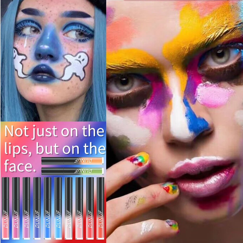 5pcs Multi-Purpose Matte Long Lasting Lip Gloss Multiple Colors, Long Lasting Waterproof Lip Gloss, Coloring, Eyeshadow