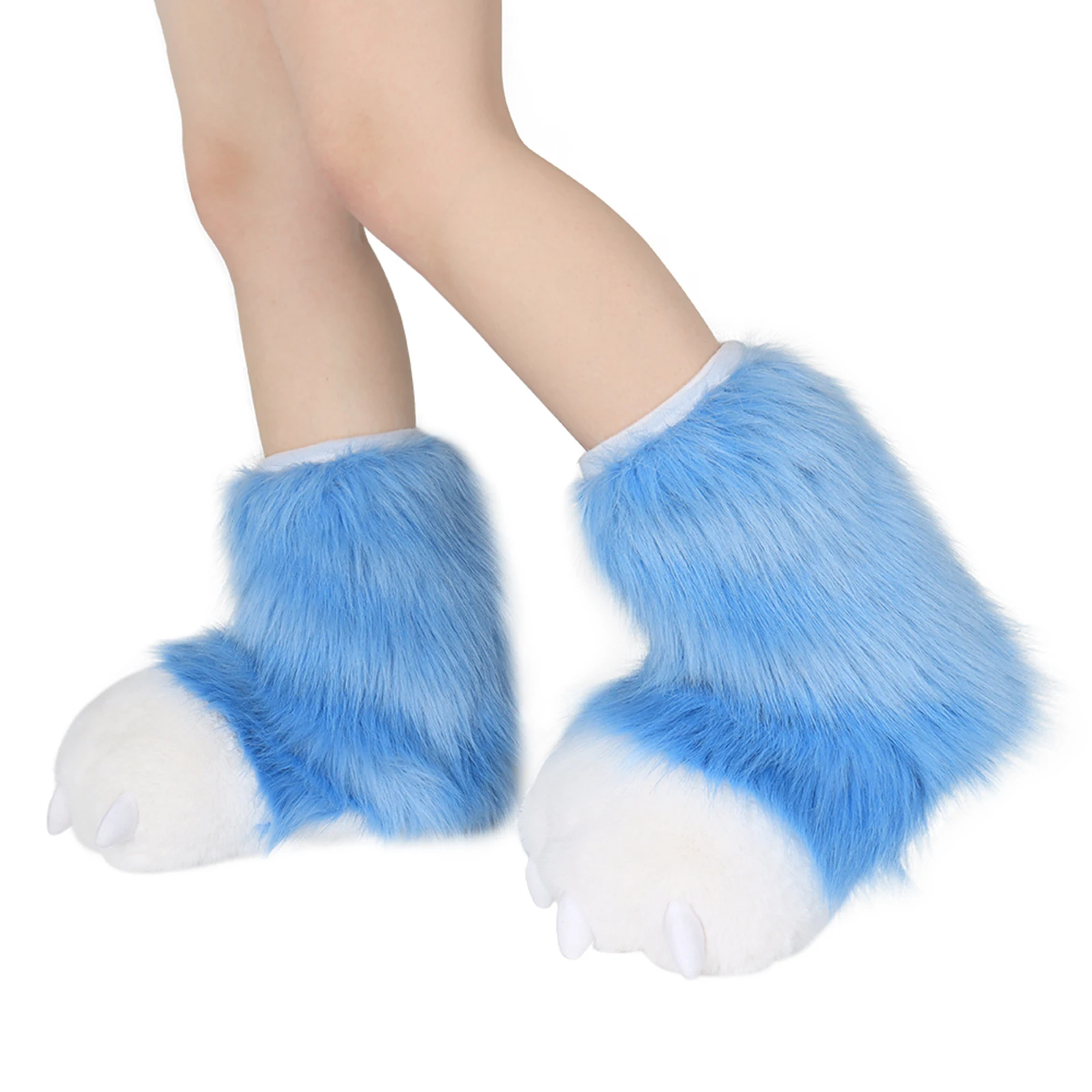 Fuzzy Paw Cosplay śmieszne akcesoria Fursuit zwierząt pluszowa bestia stopa na wakacje występ na scenie dla dzieci sukienka na studniówkę