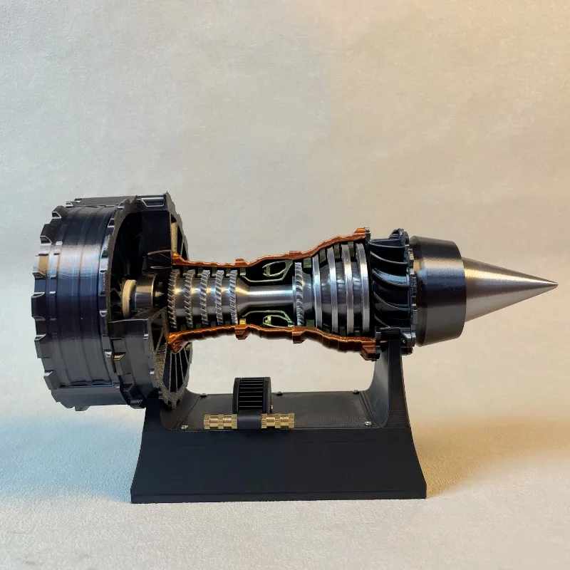 23.5CM TR900 Small Turbofan Engine Model DIY Kit Exquisite High Speed Rotation Turbofan Engine Assembly Toy Kit