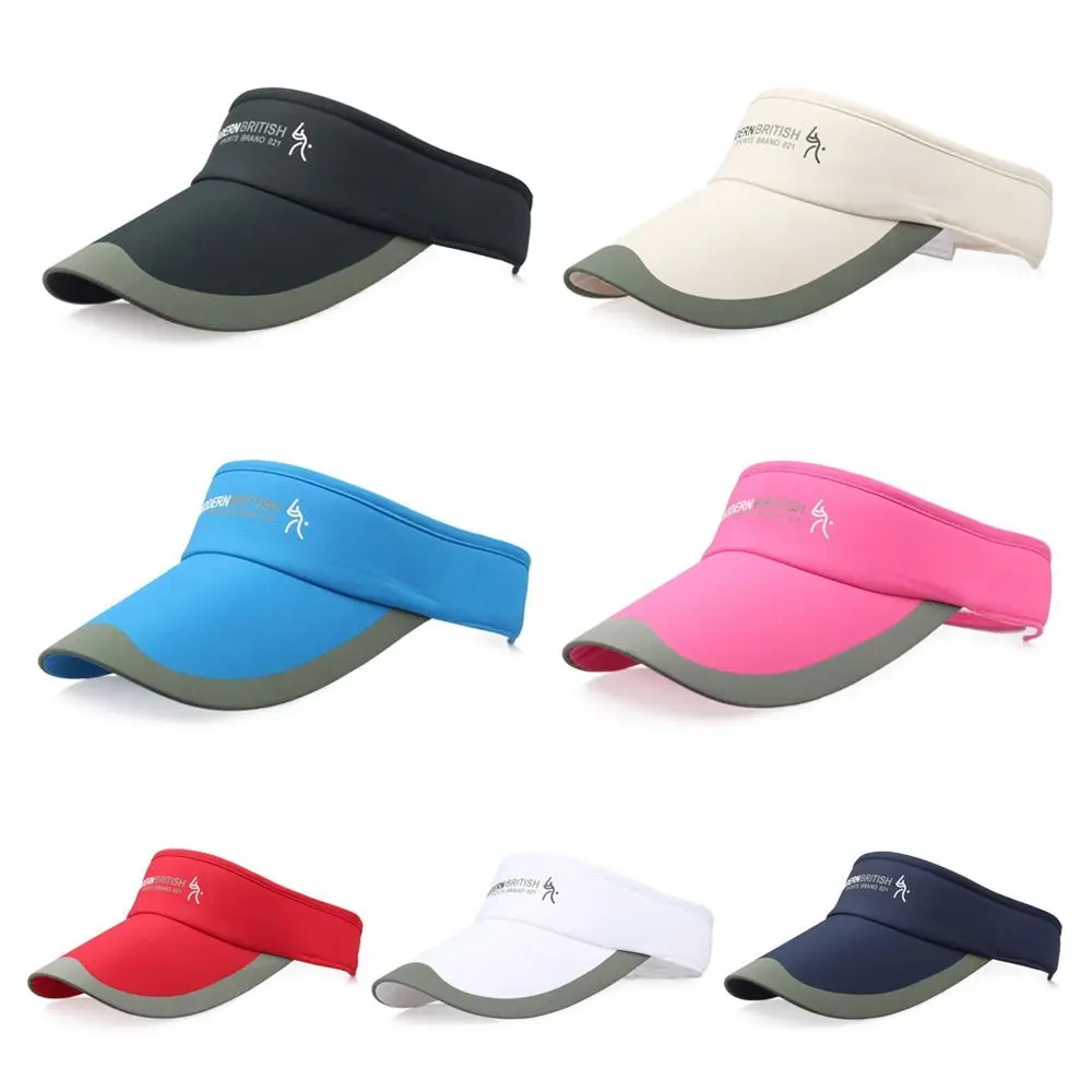 Spring Summer Sports Sun Cap Men\'s Cap Women Adjustable Cotton Sun Protection Visor Top Empty Tennis Golf Running Sunscreen Hat