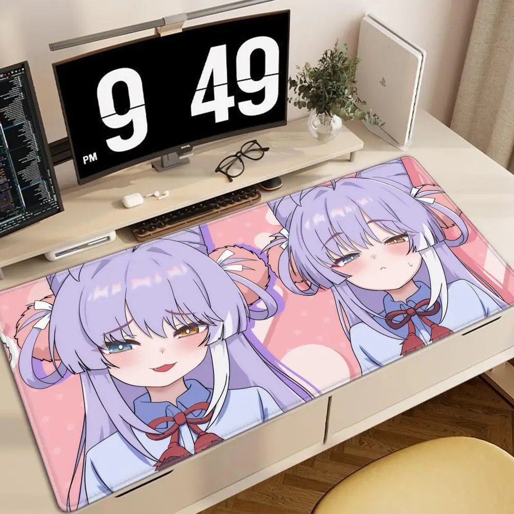

Large Kawaii Girl Tenko Shibuki Mousepad Anime E-Sports Keyboard Mat Non-Slip Gaming Mousepads Desk Mat HD Printing PC Mouse Pad