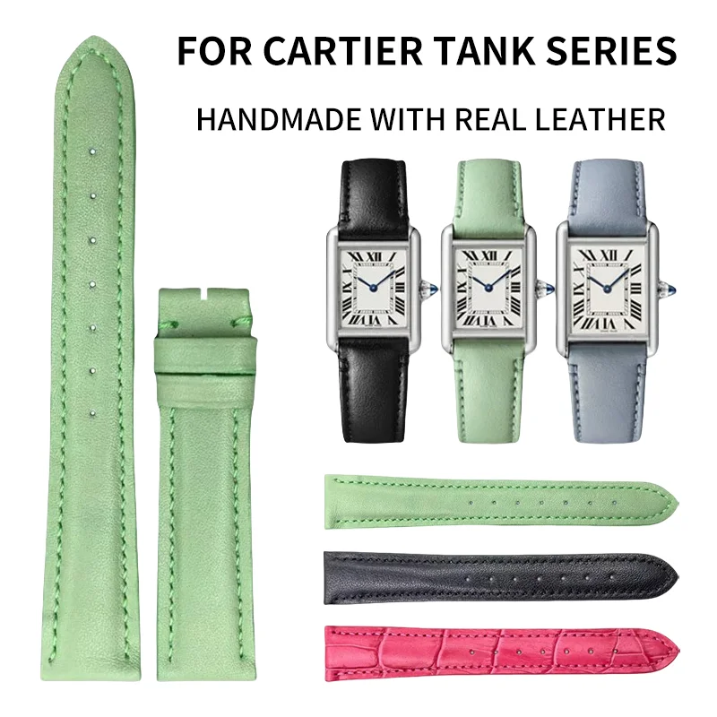 

ДЛЯ СЕРИЯ ЧАСОВ CARTIER TANK. РЕМЕНЬ для часов ручной работы СДЕЛАНО ИЗ НАТУРАЛЬНОЙ КОЖИ