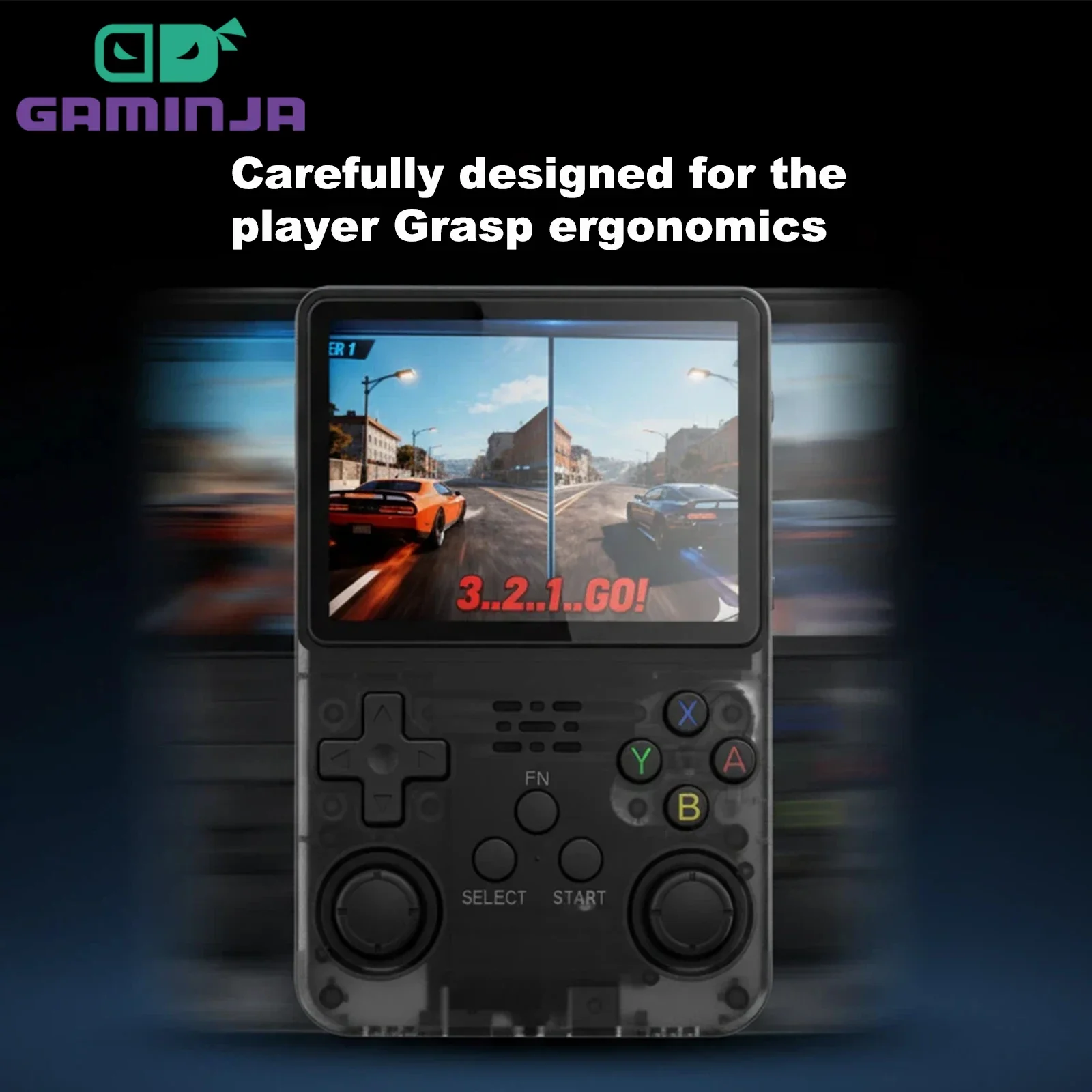 R36S Portable Handheld Game Console 3.5 Inch IPS Screen 640x480 Resolution 64GB Built-in Memory Classic Games Preloaded