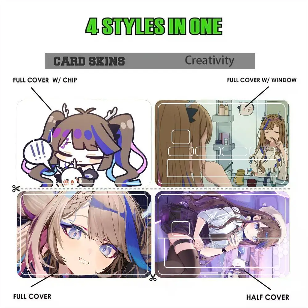Airi Kanna    Sticker Film Tape Skin for Credit Card Debit Card Cartoon Waterproof Stickers