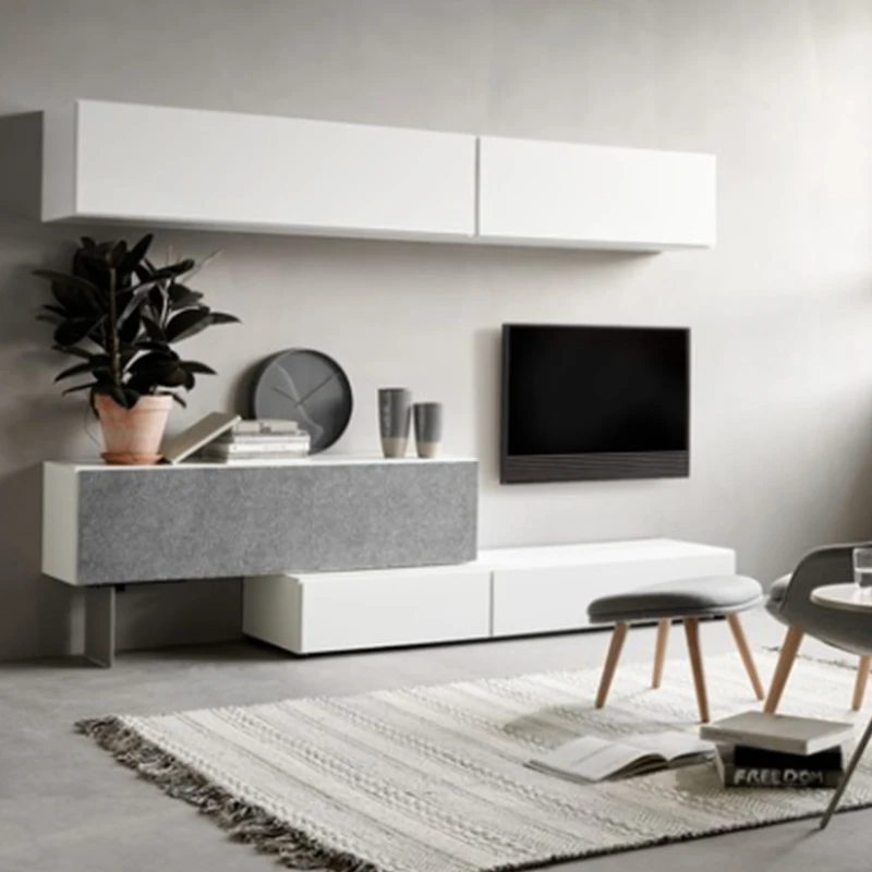 

Wall Mounted Tv Cabinet White and Gold High Quality Modern TV Wall Mounted Cabinet for Living Room Furniture Storage Cabinet