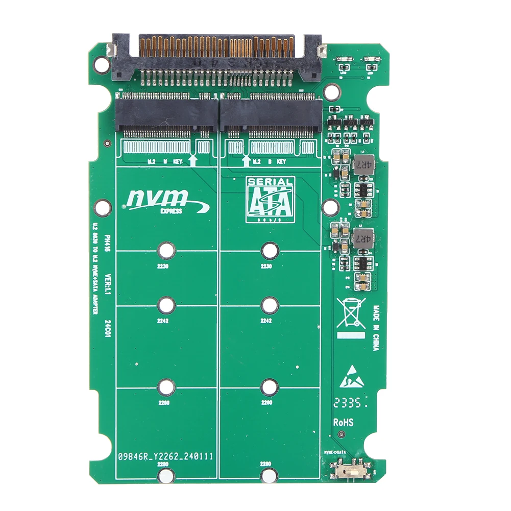 M.2 NVMe SATA-Bus NGFF SSD ke AS. 2 adaptor SFF-8639 M.2 NVME M Key B SSD ke AS. 2 SFF-8639 adaptor bagian komputer Desktop