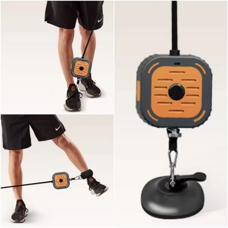 Dual Wall Mounted Resistance Trainer Portable Double Pulley Cable Machine Home Full Body Workout Equipment