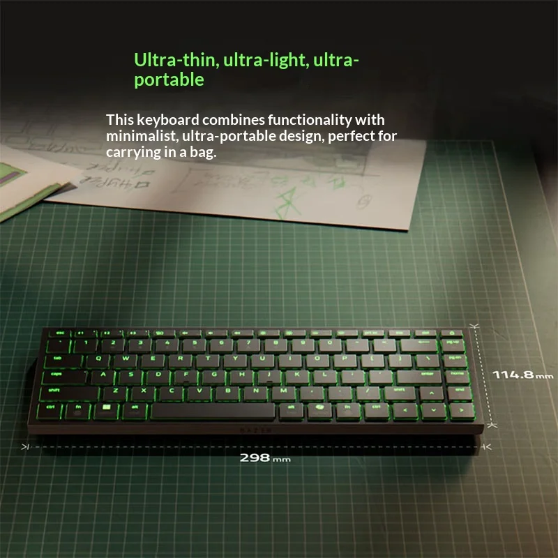 Razer Joro Keyboard Portable Wireless Bluetooth Ultra Low Profile Switches SNAP TAP Mode Intelligent Pairing RGB Gaming Office
