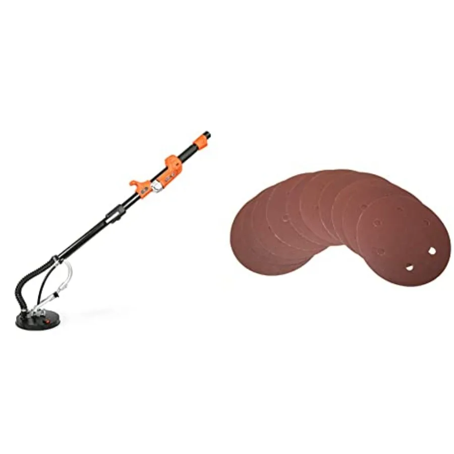 

DW6395 Variable Speed 6.3-Amp Drywall Sander with Mid-Mounted Motor Black and DW120SP Drywall Sander 120-Grit Hook and Loop