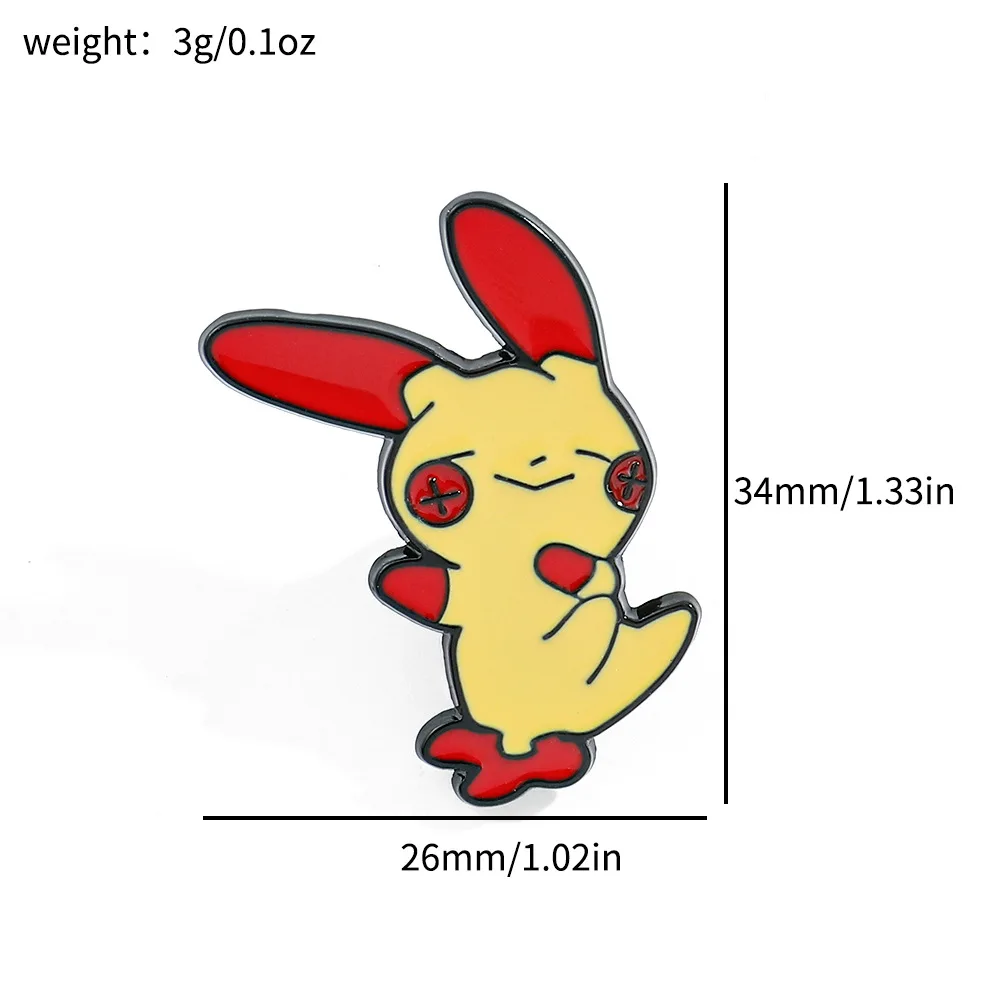 Pokemon Brooch Cartoon Anime Action Figures Pikachu Charizard Mewtwo Enamel Jewelry Clothes Bags Pins Children Birthday Gifts