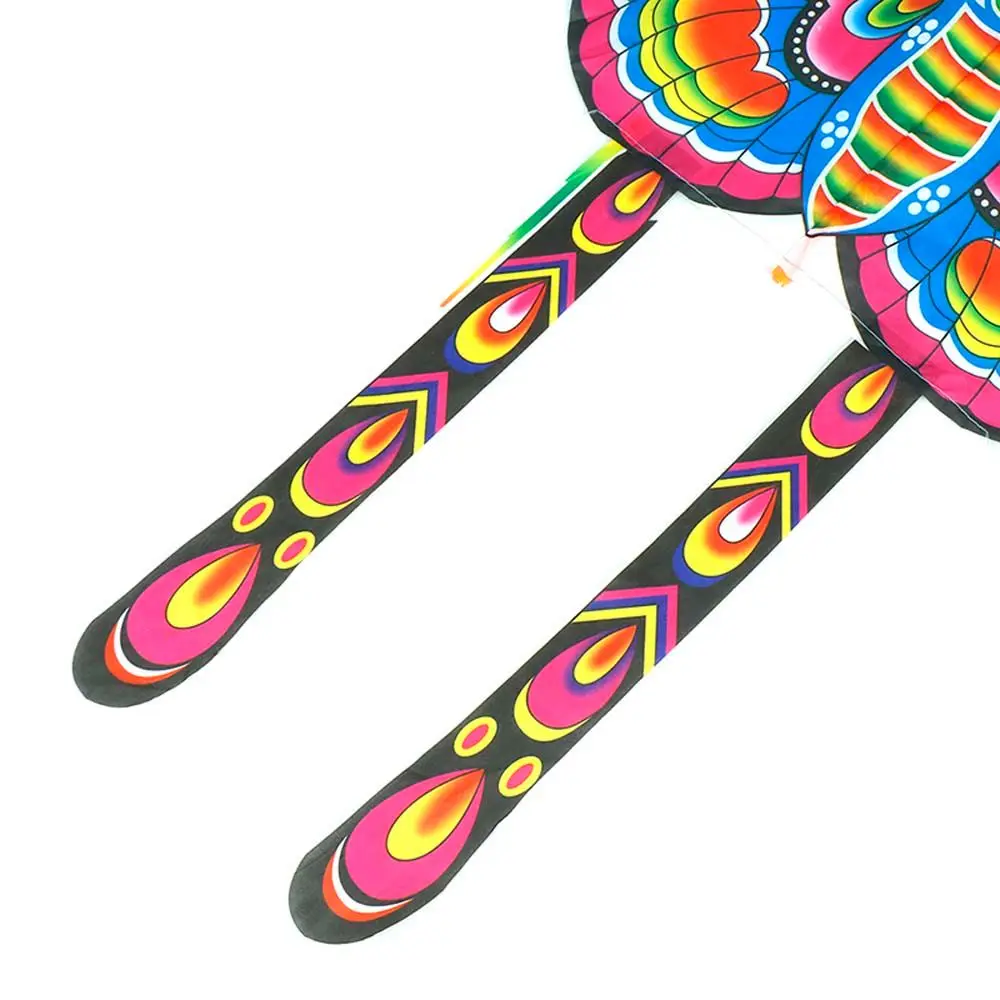 Dispositivo voador com alça linha borboleta esportes ao ar livre cauda longa pipa brinquedos voando pássaro pipa voando brinquedos borboleta pipa