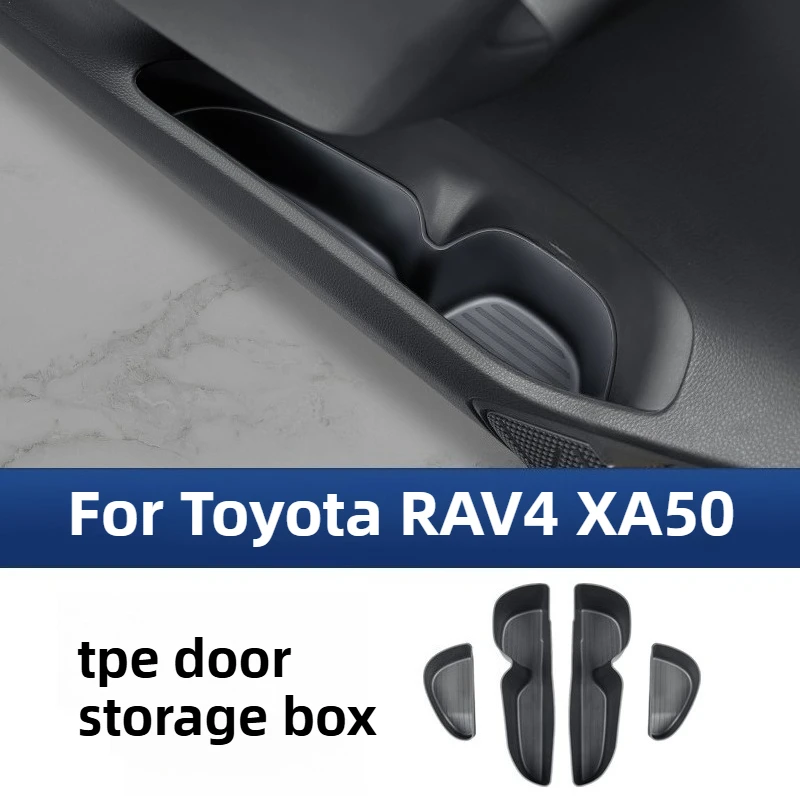 

Door Storage Box For Toyota RAV4 XA50 Accessories 2026/2025 Eco-TPE Shock-Absorbing Noise-Reducing Scratch-Resistant 2020-2024