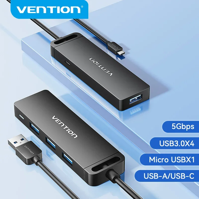 Vention USB HUB Adapter 4 Ports USB Type C to USB 3.0 HUB Splitter Adapter for MacBook Pro iPad Pro Air Huawei Mate 30 USB-C HUB