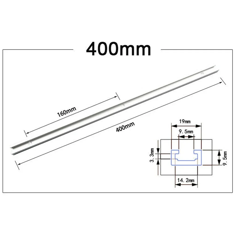 T-slot Slide T-Slot Track 300-600mm Aluminiowe mocowania do frezarek Narzędzia do przycinania Narzędzia do przycinania Części do stołu warsztatowego