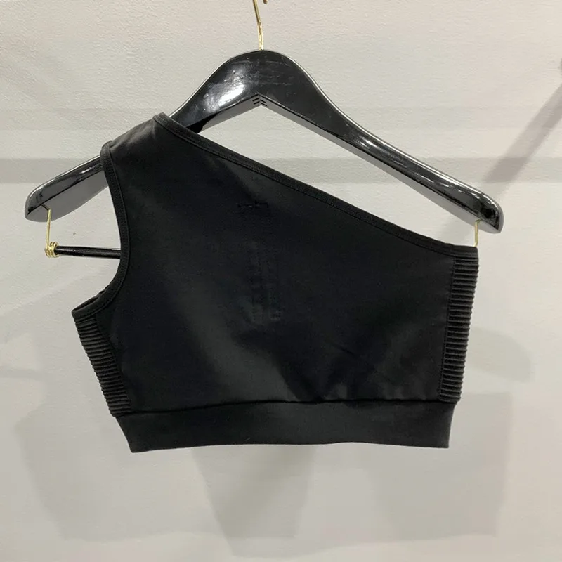 HKSH Sommer Neue Frauen Y2K Flut Chic High Street Persönlichkeit Dark Sexy Trendy Einfarbig Asymmetrische Schulter Tank Top HK6372